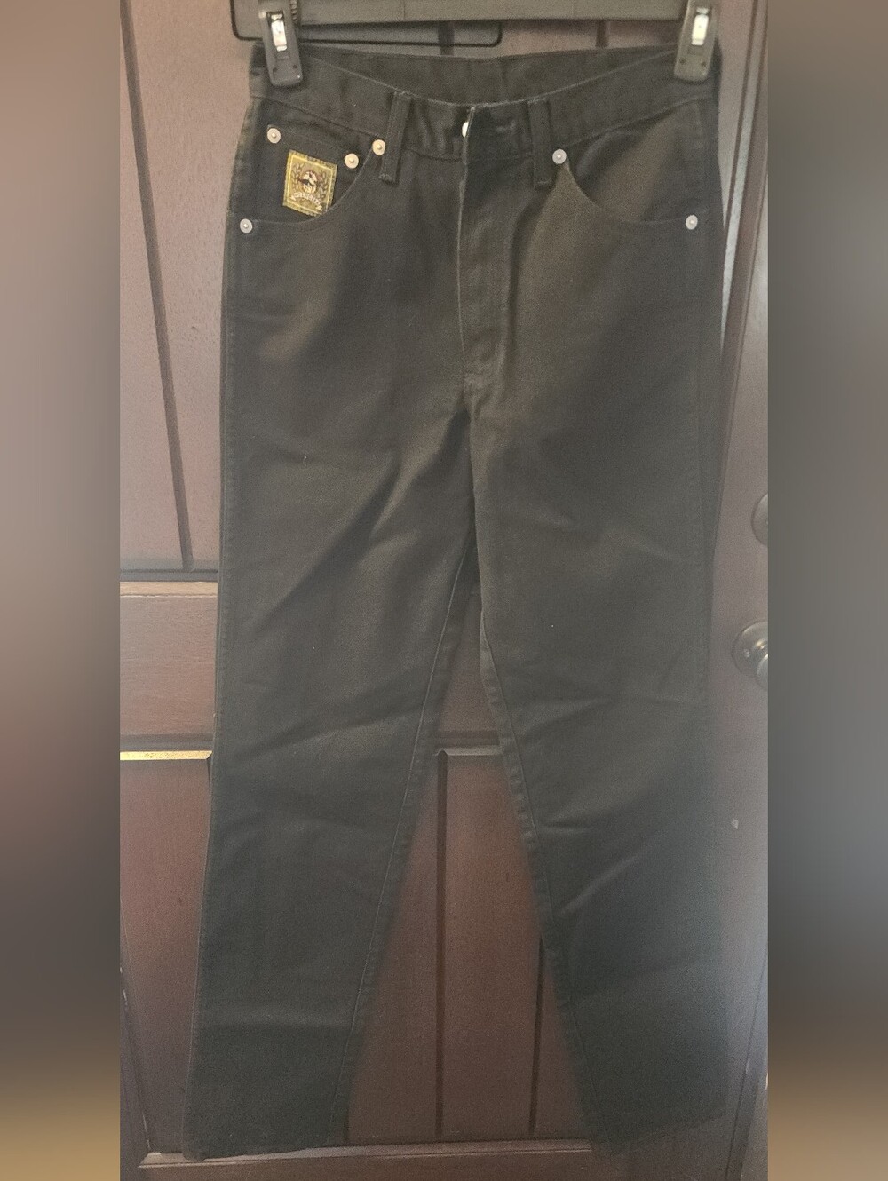 Cinch Black Cotton Trousers
